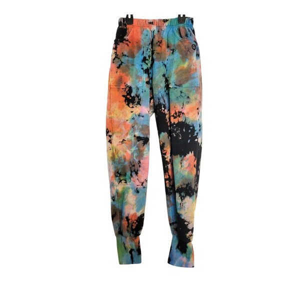 Big Bud Press CROPPED Rainbow Magic Waters Tie Dye Hoodie and Sweat Pants Set - Picture 7 of 11